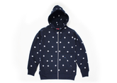 Supreme Stars Zip Up Hoodie Navy